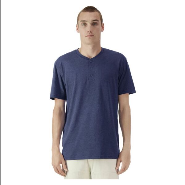 Mens CVC Henley Tee shirt Thumbnail