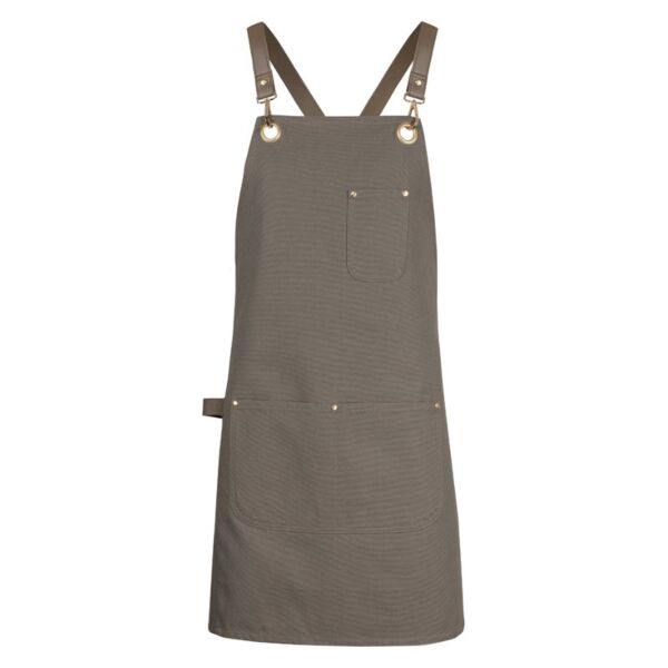 Brass Eyelet Canvas Apron with PU Strap Thumbnail