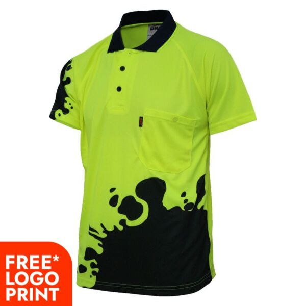 Hi Vis Sublimated Blot Polo Thumbnail